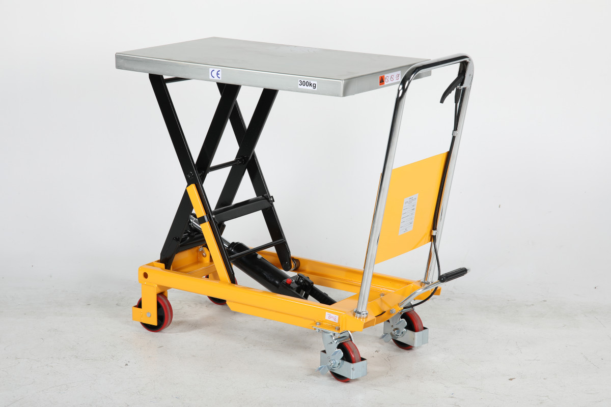 Mobilt lyftbord med fotpump 855x500mm / Maxlast: 300kg - 4