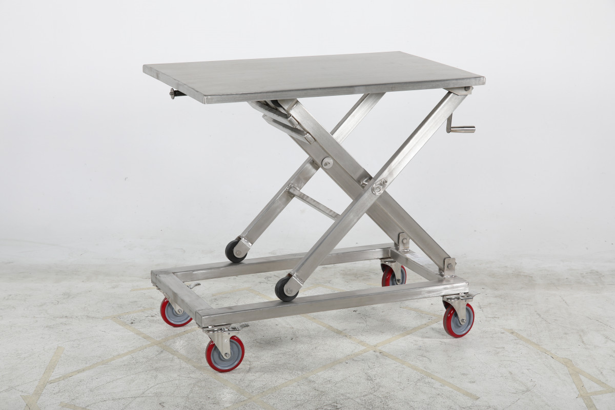 Mobilt lyftbord med vev Rostfritt 950x600mm / Maxlast: 300kg - 6