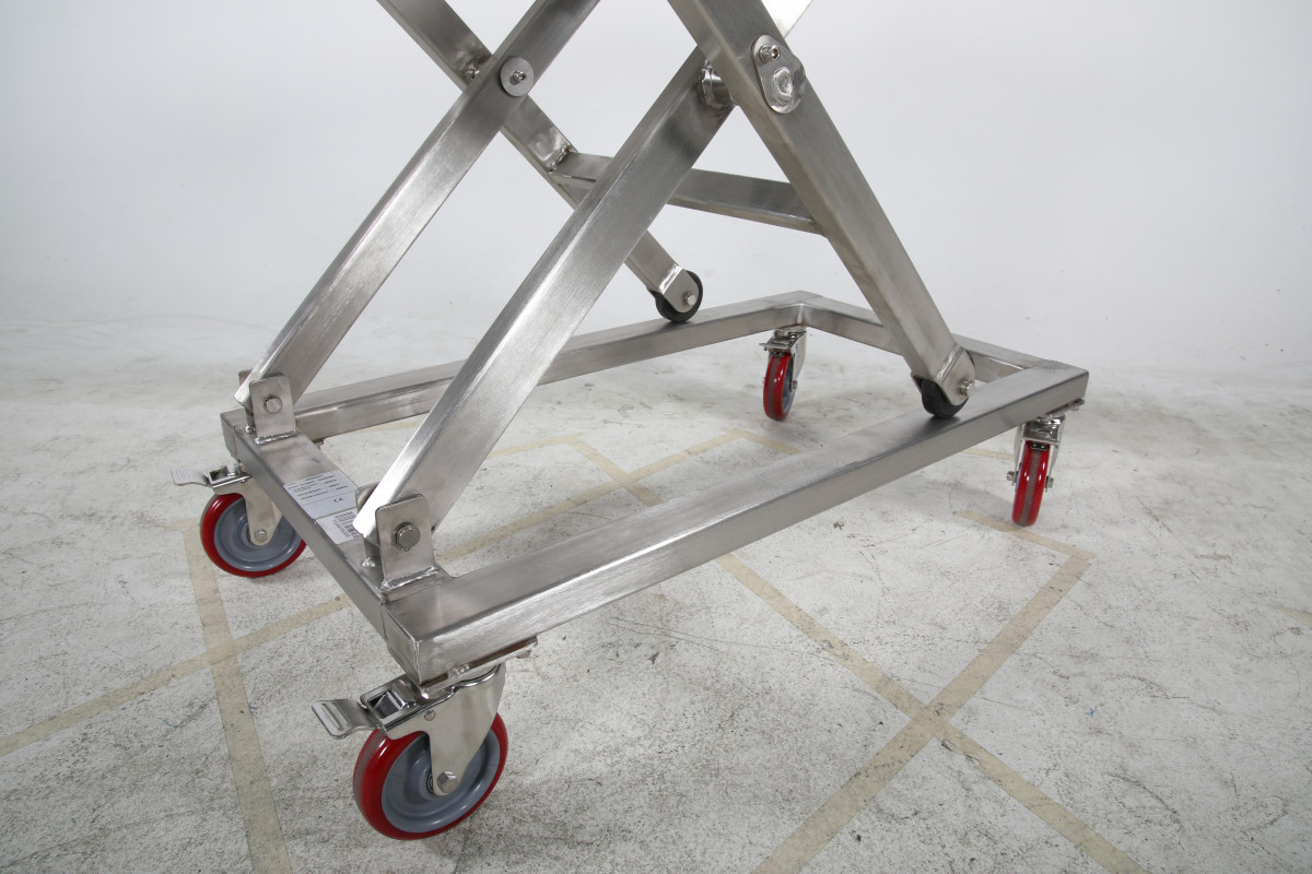 Mobilt lyftbord med vev Rostfritt 950x600mm / Maxlast: 300kg - 9