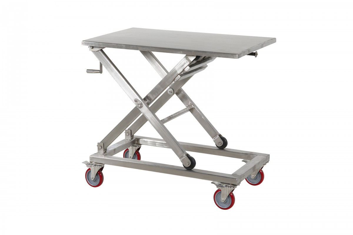Mobilt lyftbord med vev Rostfritt 950x600mm / Maxlast: 300kg - 3