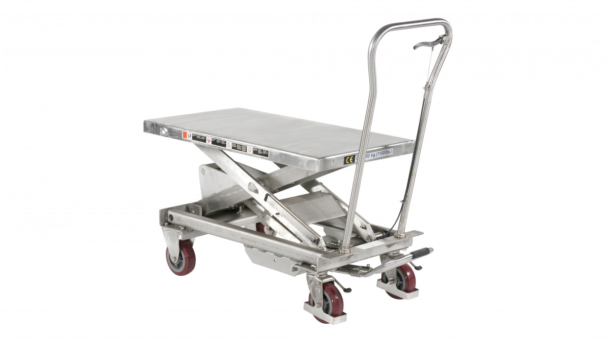 Mobilt lyftbord Rostfritt 1010x520mm / Maxlast: 500 kg - 3