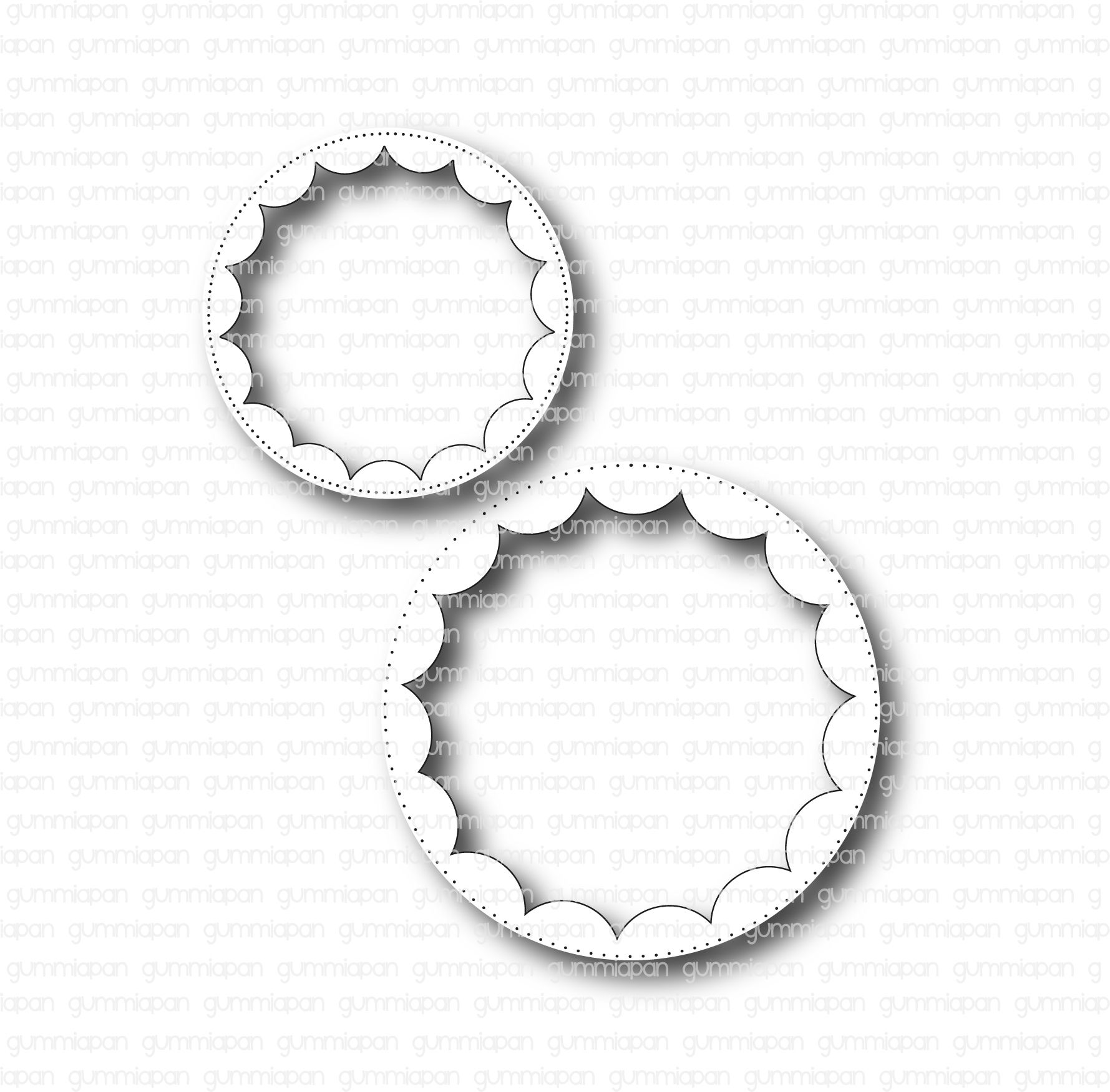 GUMMIAPAN -Small Scalloped Circles Inside