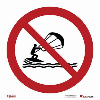 Förbudsskylt (PSS) "Kitesurfing förbjudet"