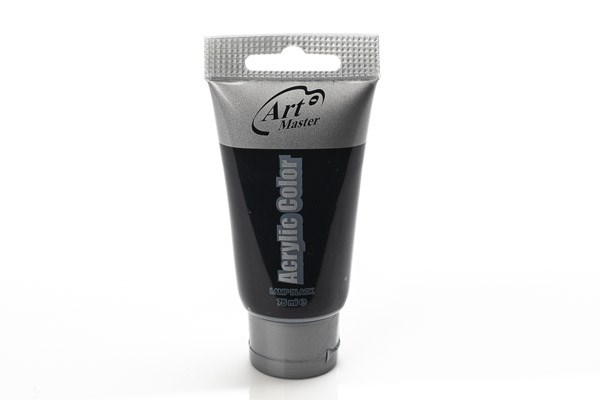 Artmaster Acrylic 75ml, Lamp Black