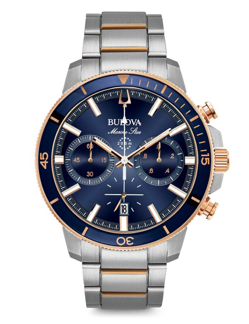 bulova marine star 200m blue