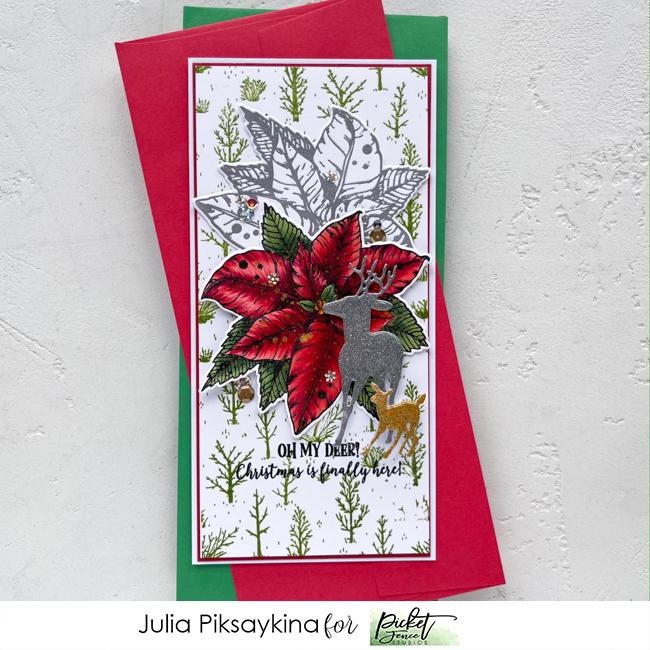 PICKET FENCE STUDIOS -Autumn Field 4x4 Inch Clear Stamps - 3