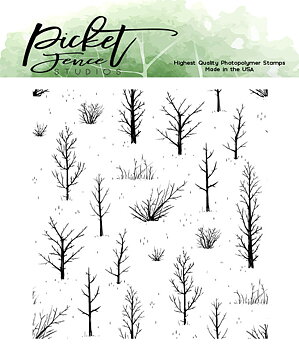 PICKET FENCE STUDIOS -Autumn Field 4x4 Inch Clear Stamps