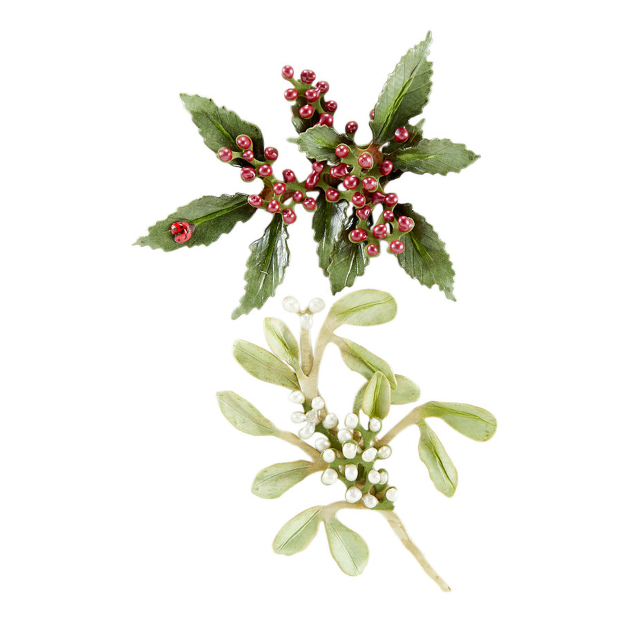 Spellbinders Winterberry and Mistletoe Etched Dies - 4