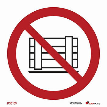Prohibition sign (PSS) "Do not obstruct"