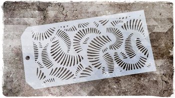 Stencil Ö med skelett halv cirklar