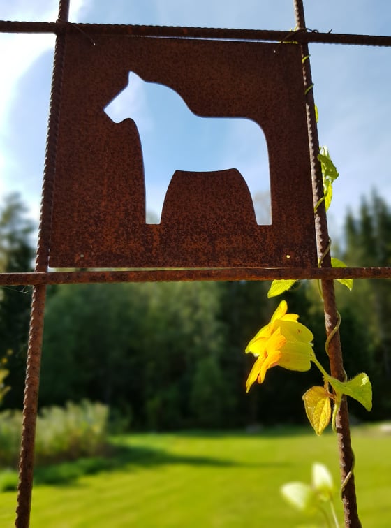 Trädgårdsskylt - Dalahäst