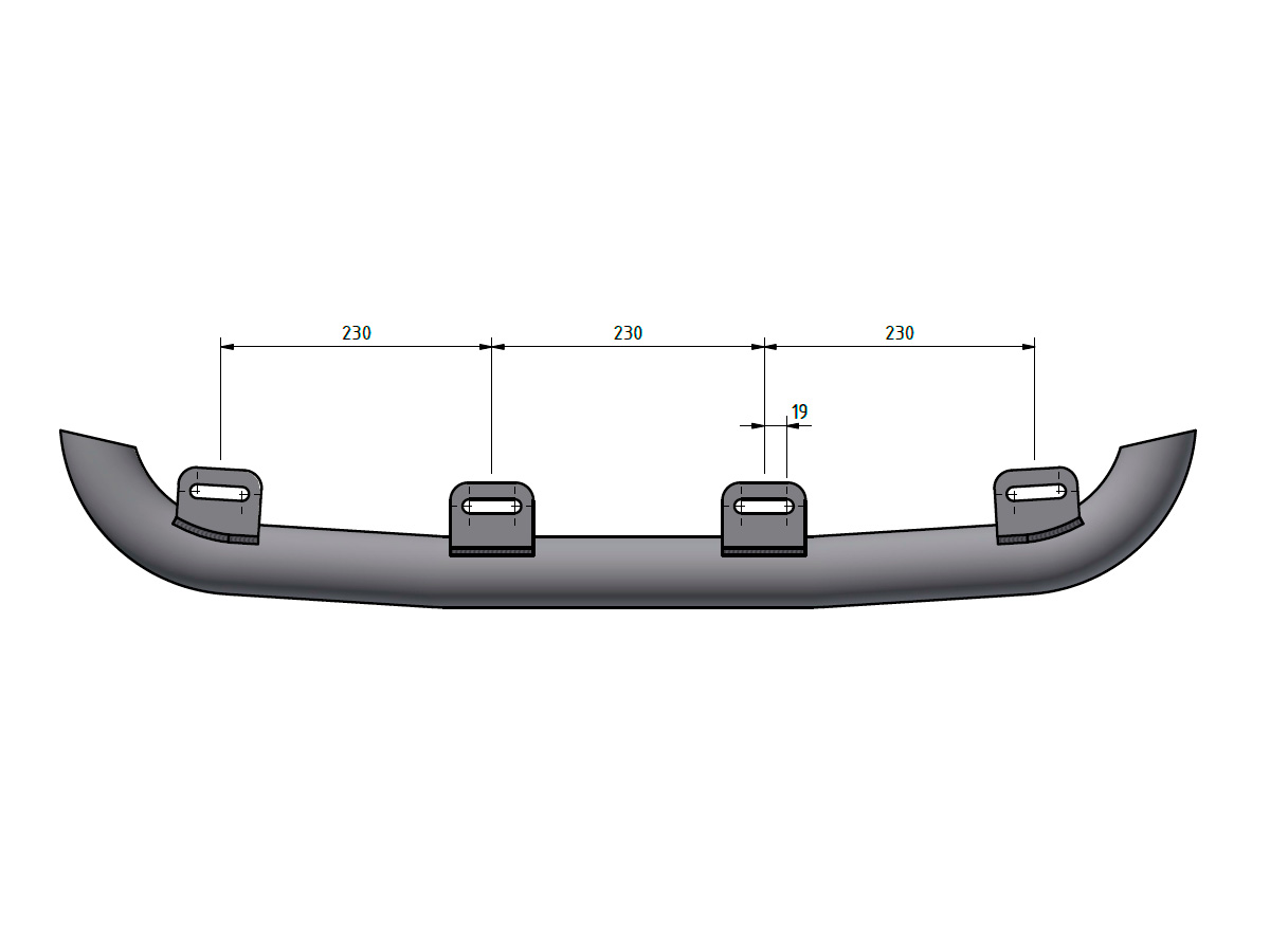 Q-LIGHT  E60 -5 frontbar  for 4pcs auxiliary lights.  Straight 960mm with premium mounting kit - 3