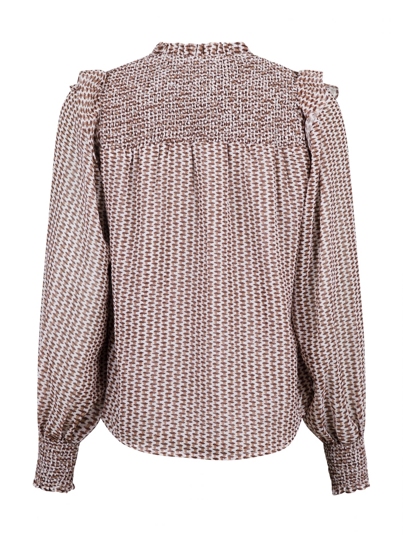 Neo Noir - Filja Abstarct Stripe Blouse Camel - 5