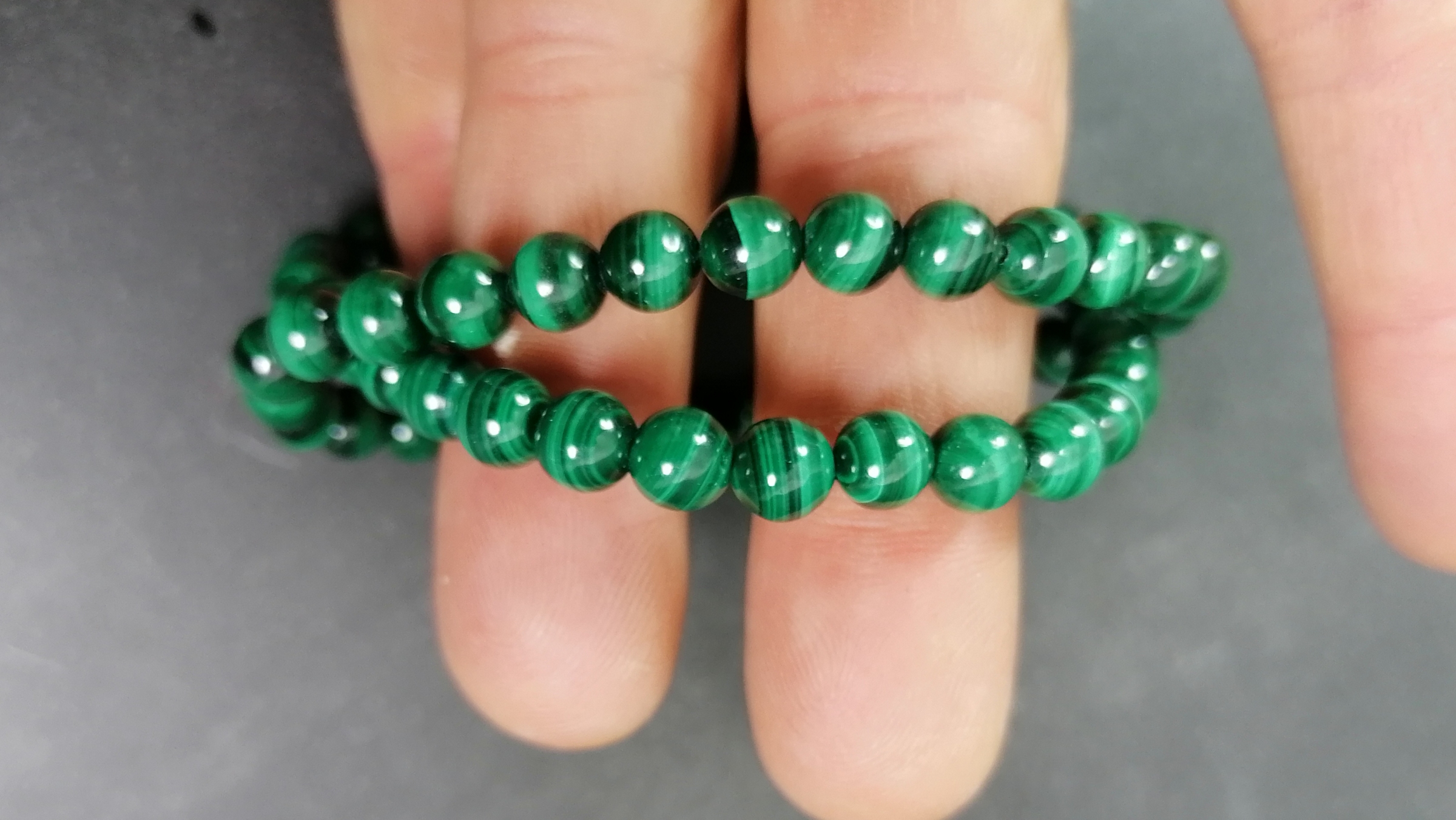 Malakit Armband  - 6mm Pärlor - 2