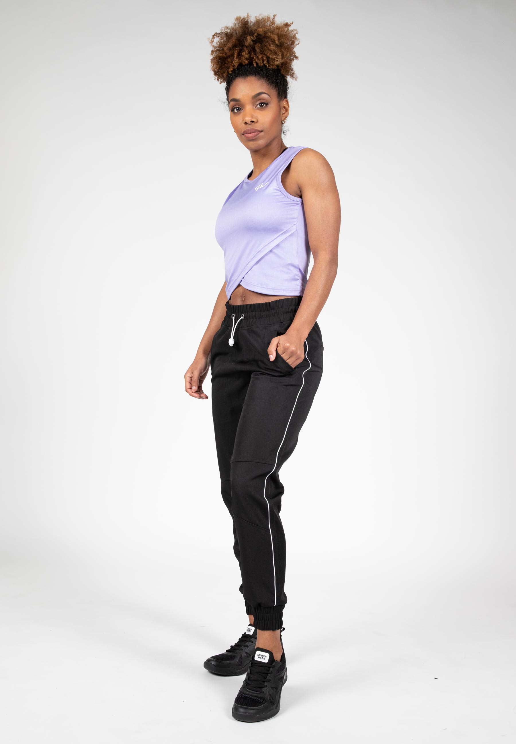 Estelle Twisted Crop Top, lilac - 9