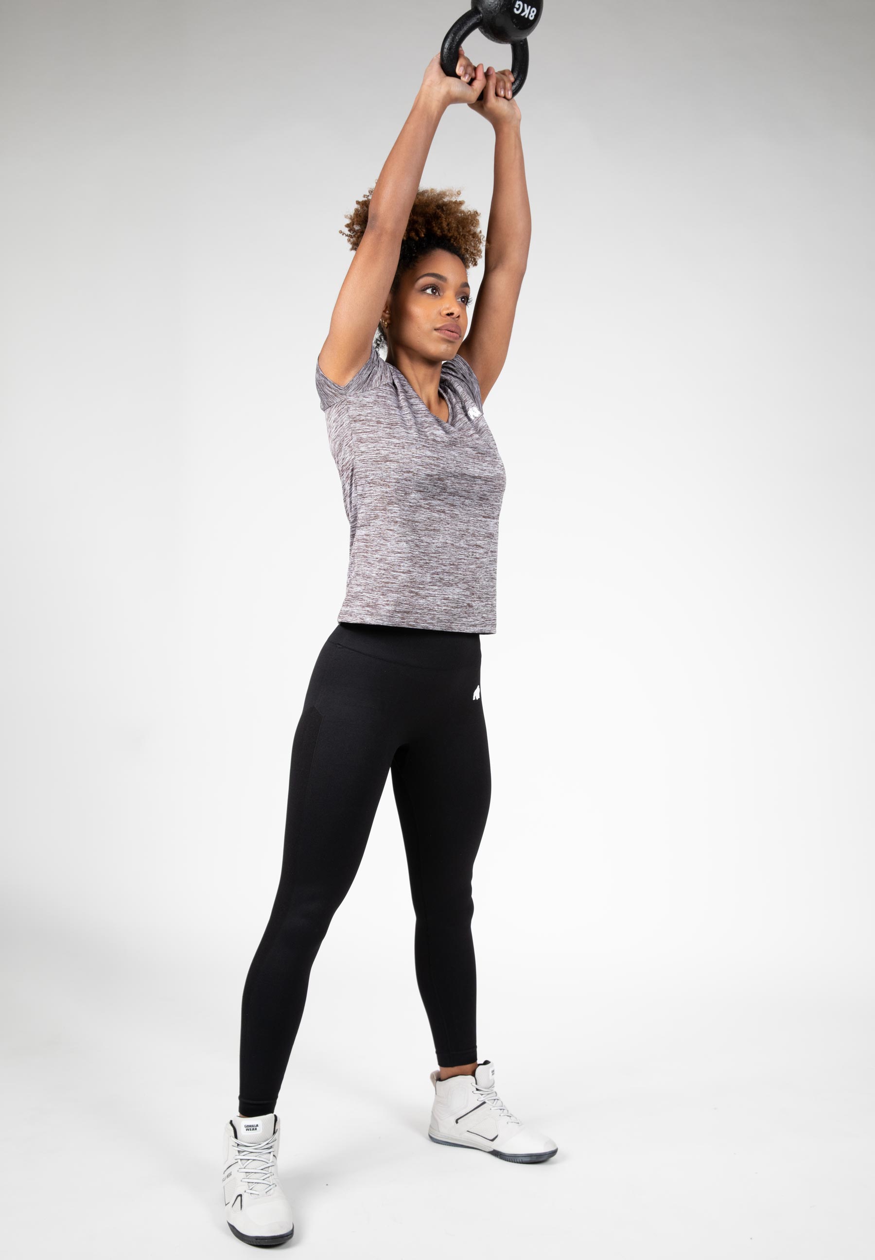 Elmira V-Neck T-Shirt, grey melange - 10