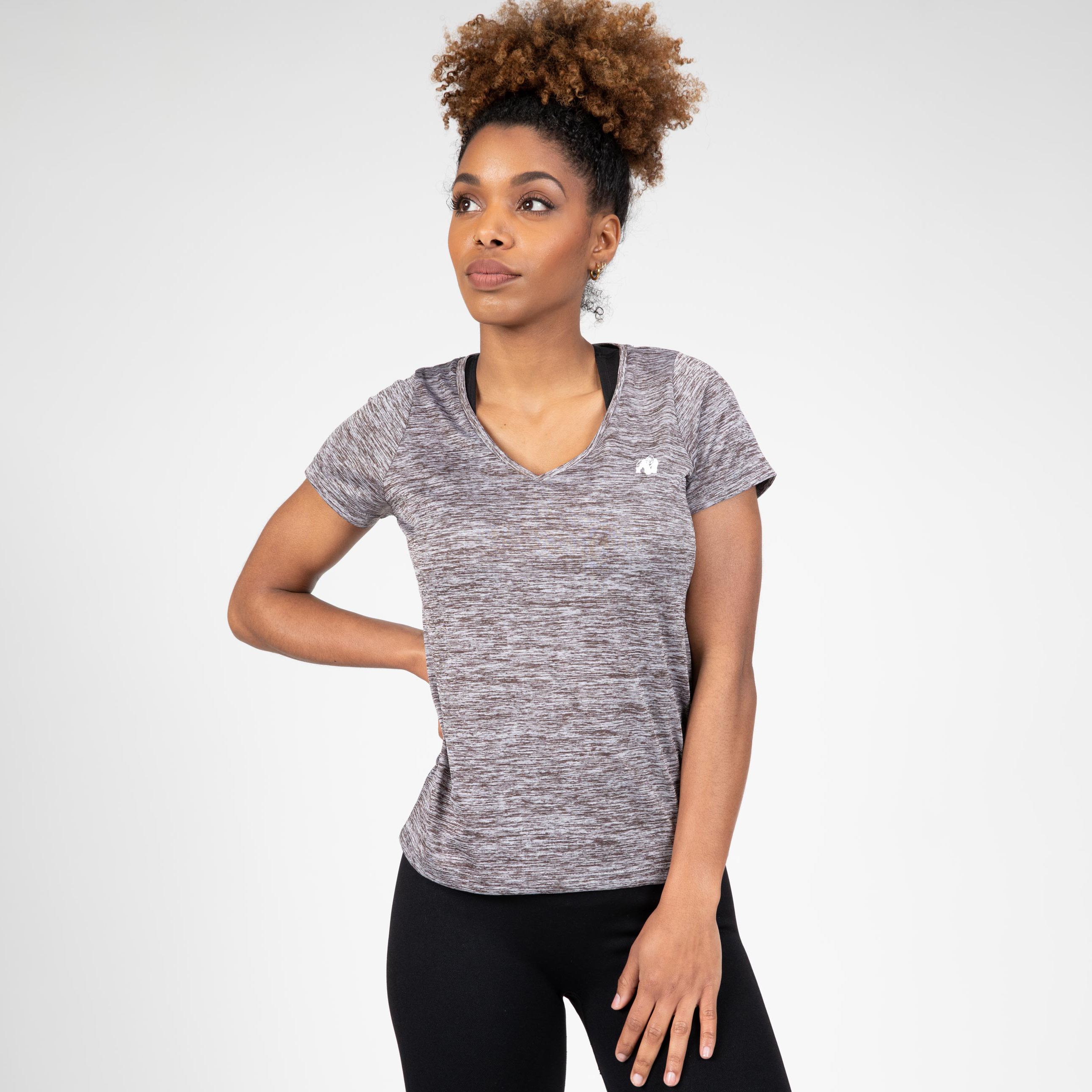 Elmira V-Neck T-Shirt, grey melange