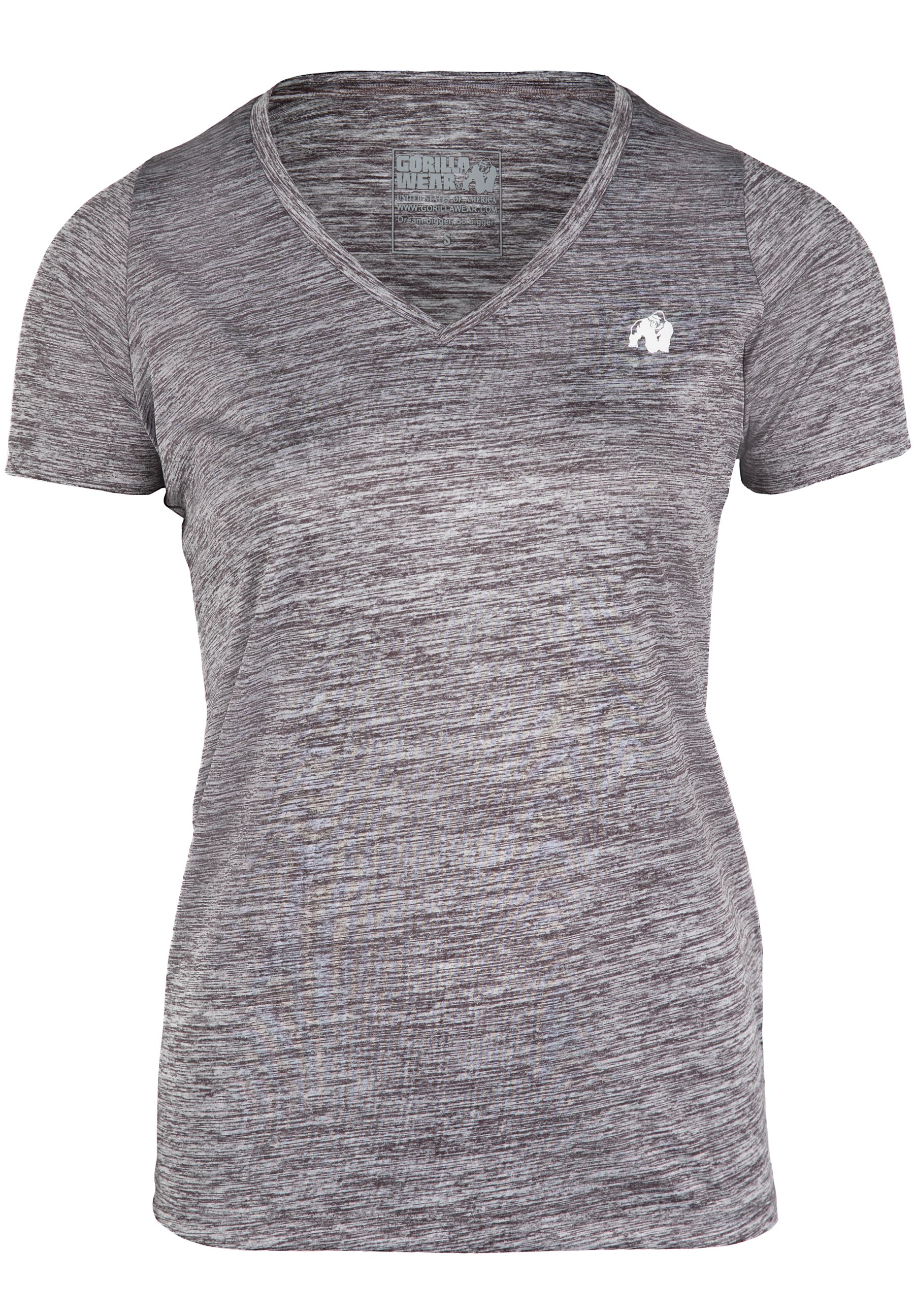 Elmira V-Neck T-Shirt, grey melange - 5