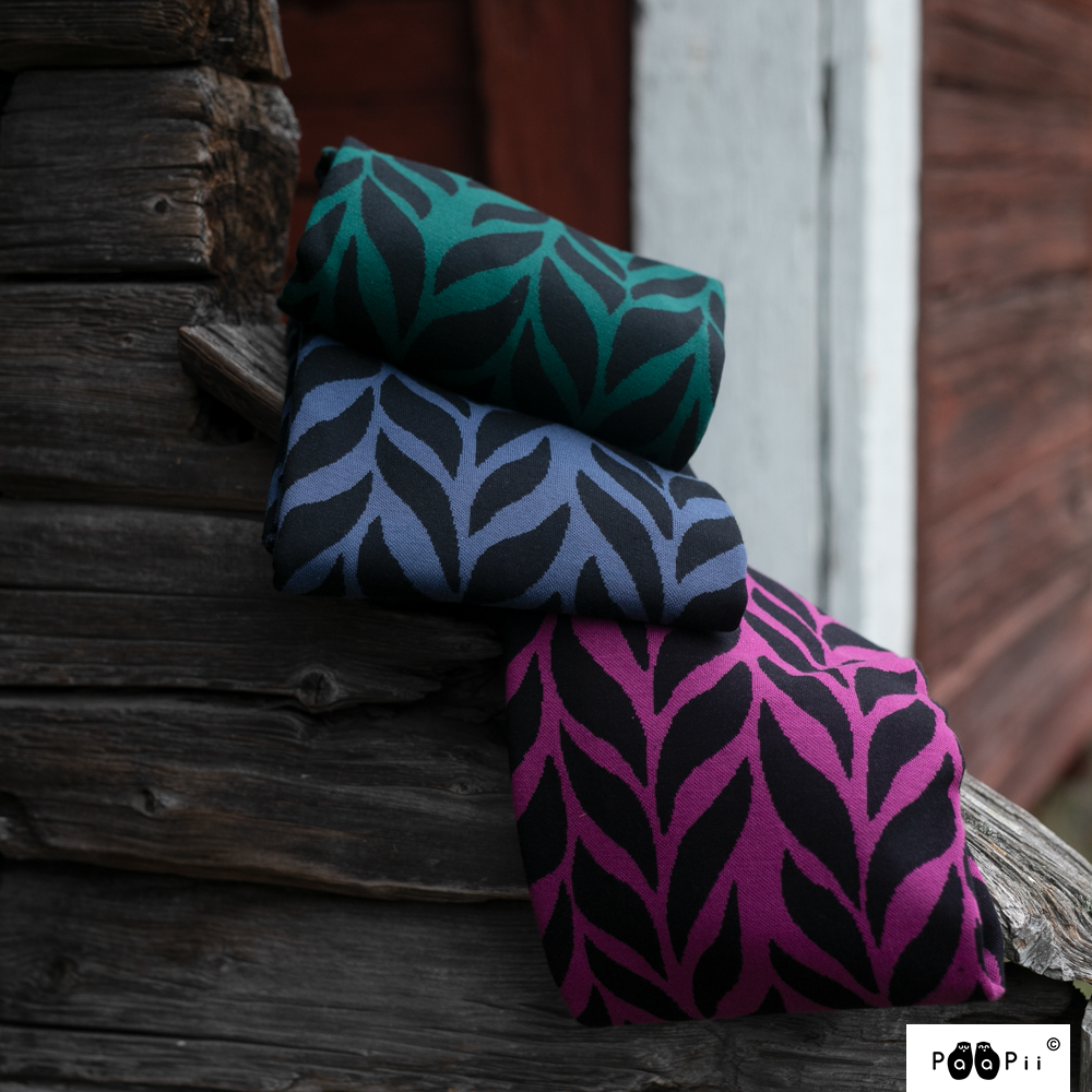 JACQUARD KNIT PLAIT - PURPLE - 4
