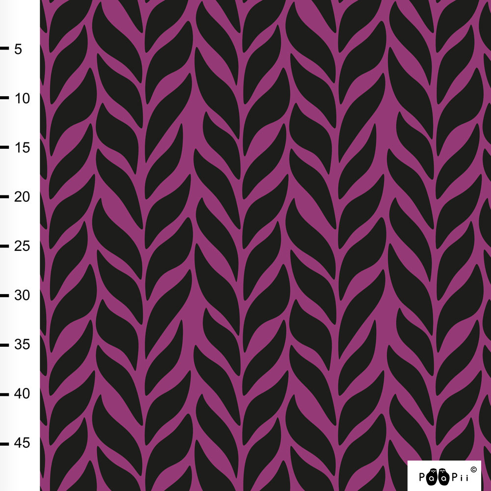 JACQUARD KNIT PLAIT - PURPLE