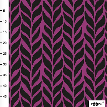 JACQUARD KNIT PLAIT - PURPLE
