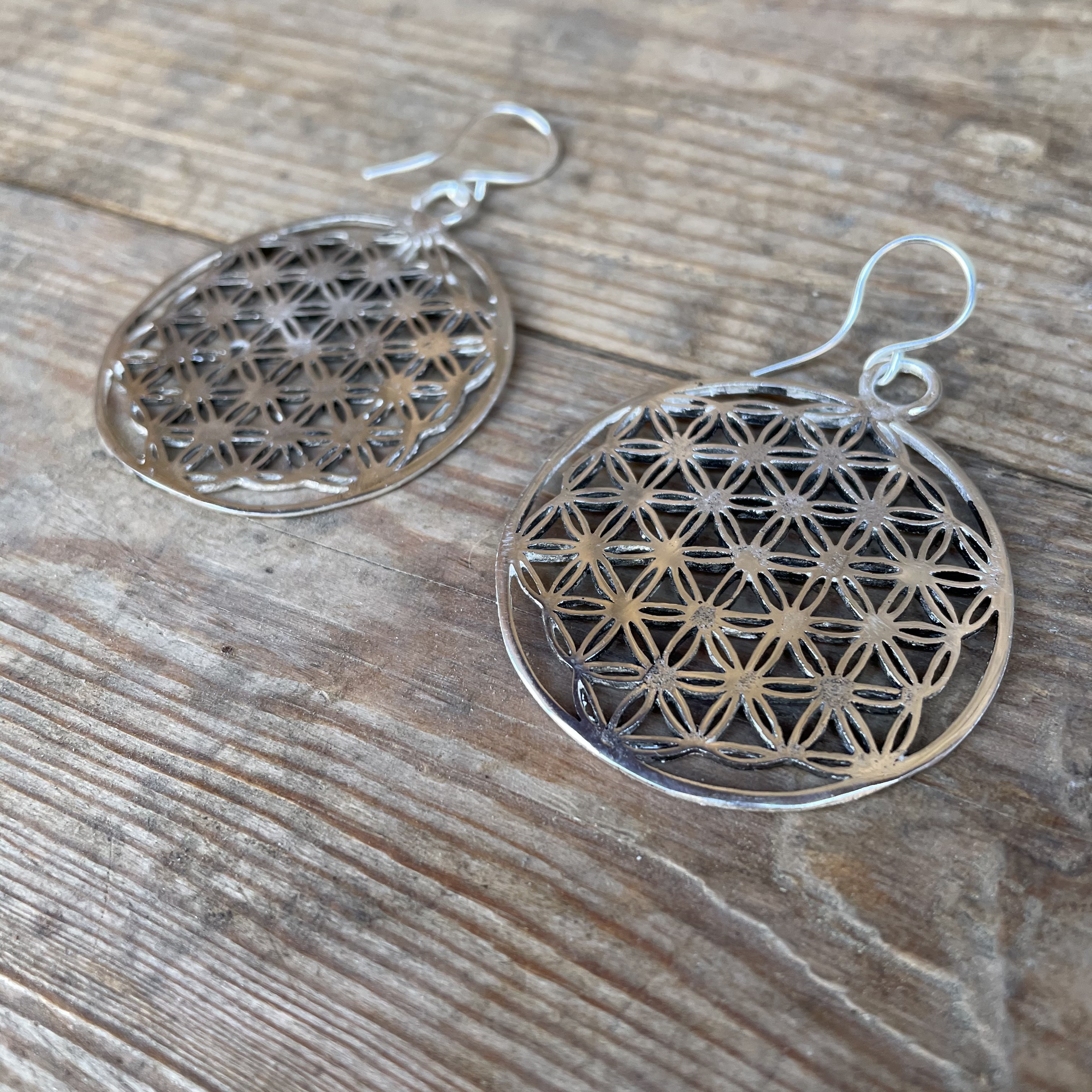 örhängen flower of life stor - 2