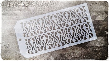 Stencil Ö med ornament och mönster