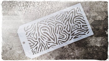 Stencil Ö med maskådring i bakgrunden