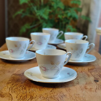 Kaffekopp rosa rosor från Winterling