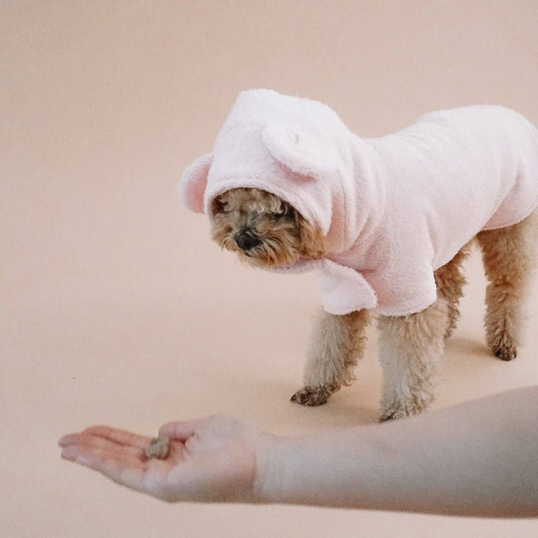 Barkshe Dog Bathrobe Pink - 2