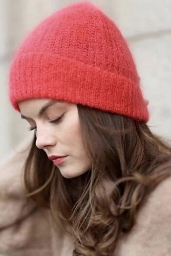 Americandreams - Mila Mohair Beanie Coral Red