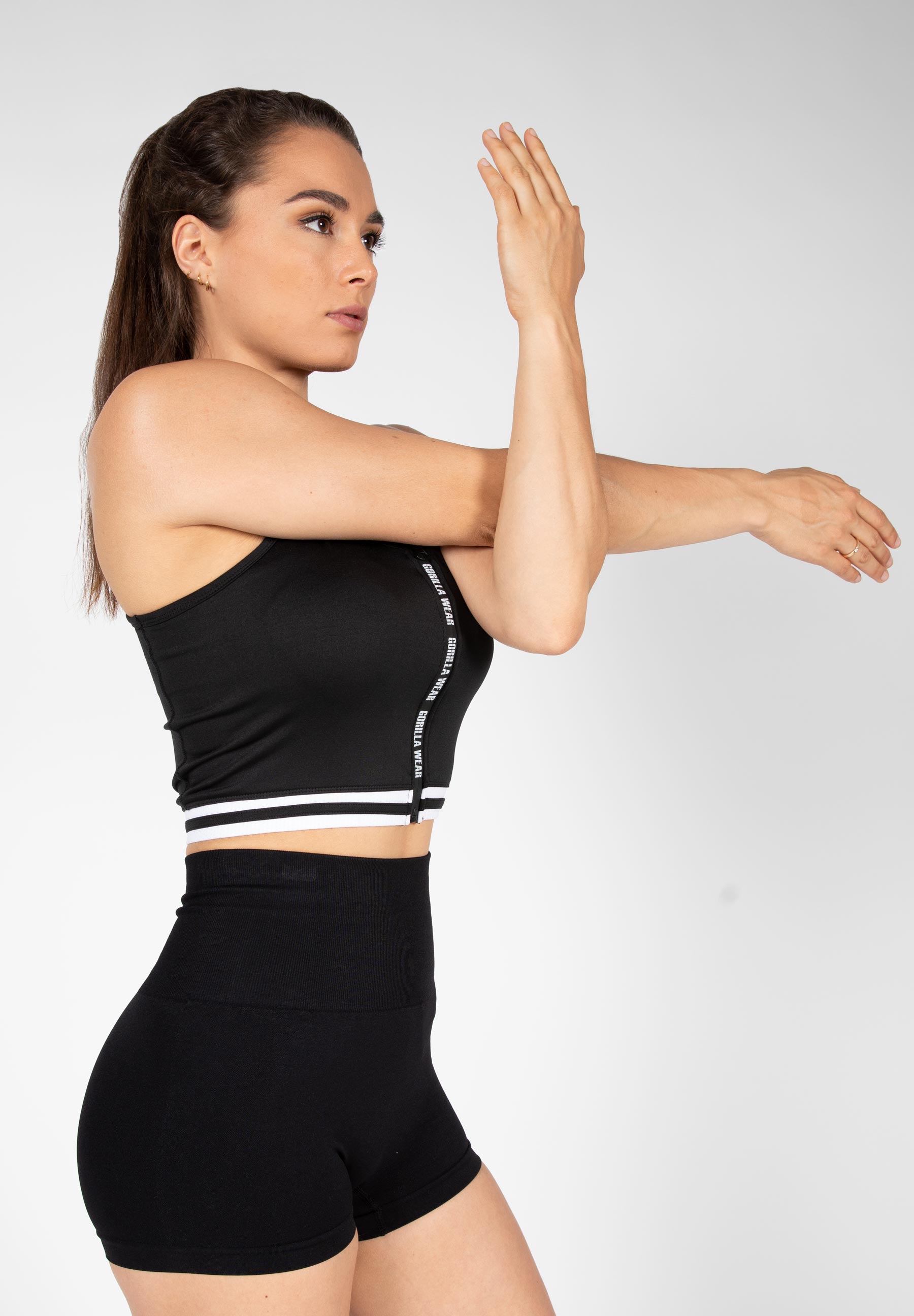 Mesa Zip Front Crop Top, black - 8