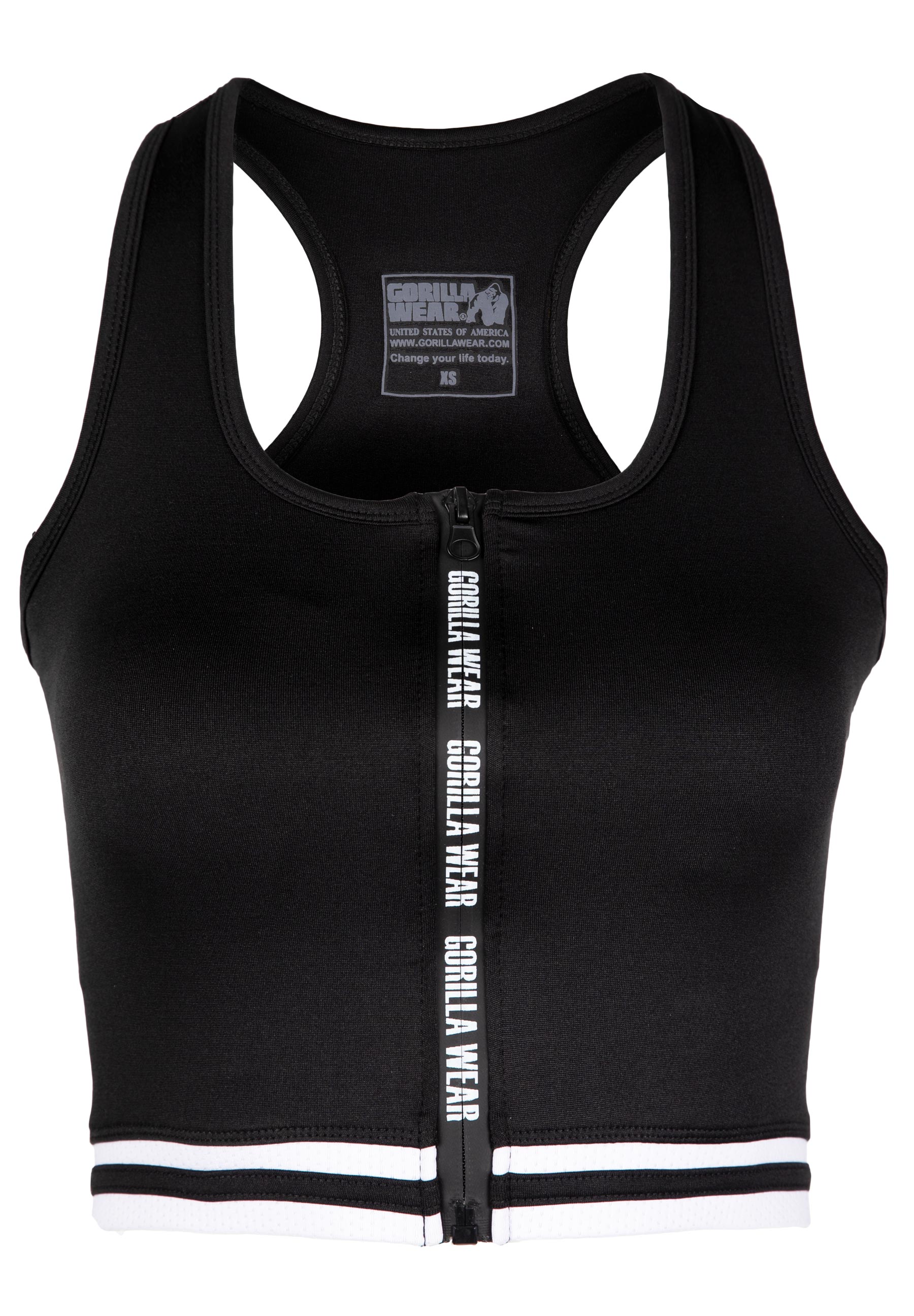 Mesa Zip Front Crop Top, black - 4