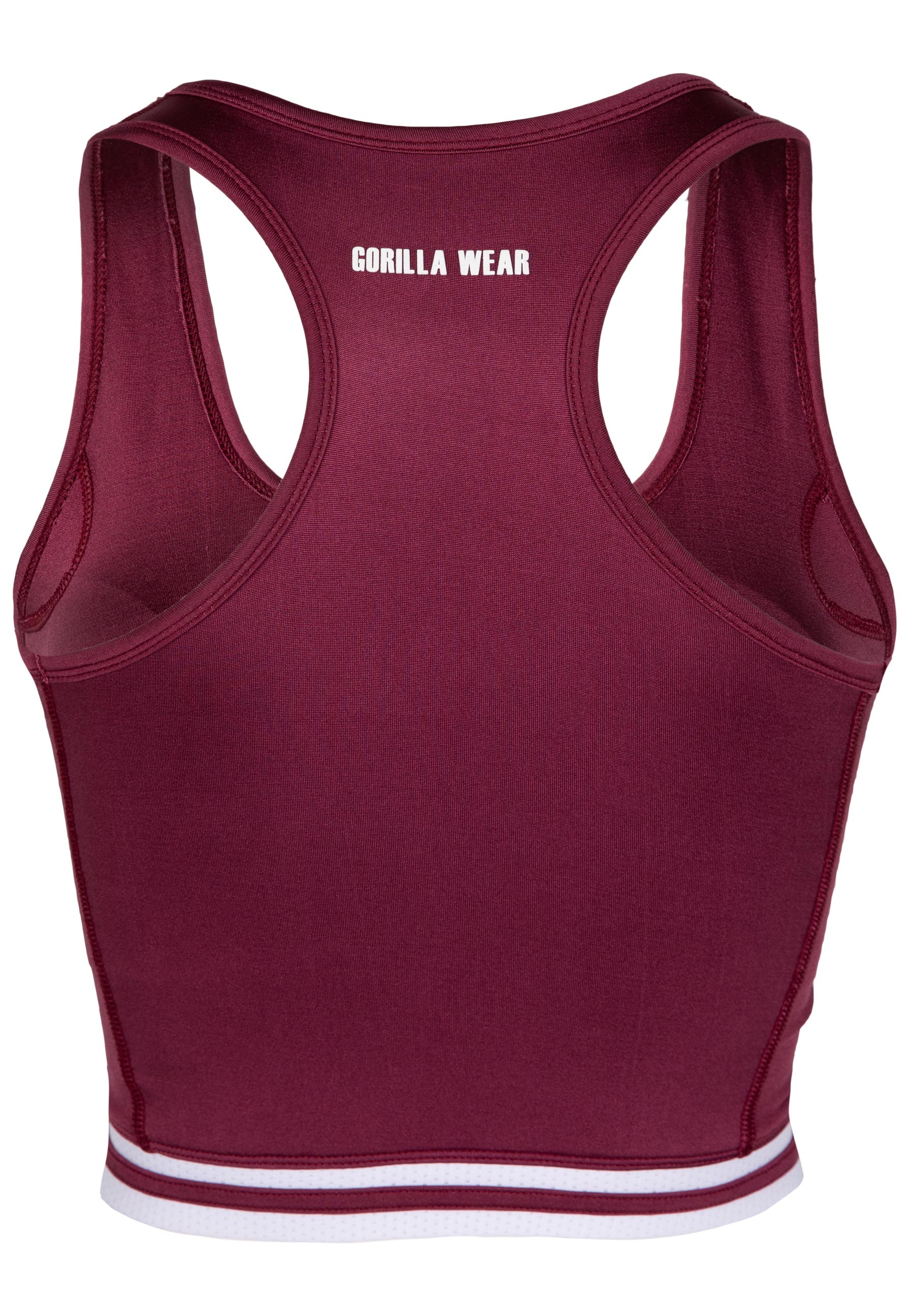 Mesa Zip Front Crop Top, burgundy red - 5