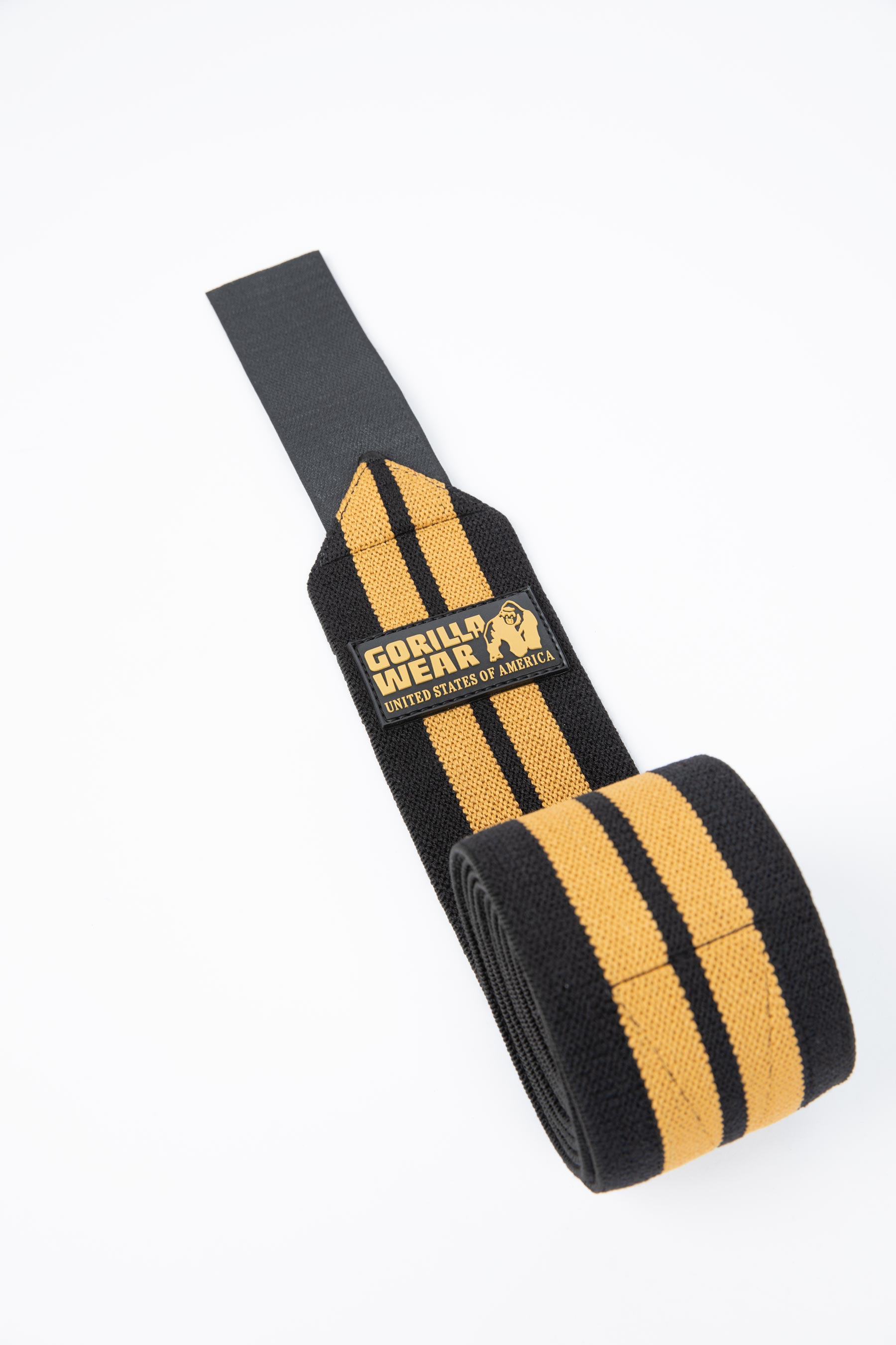 GW Knee Wraps 2,5 m, black/gold - 4