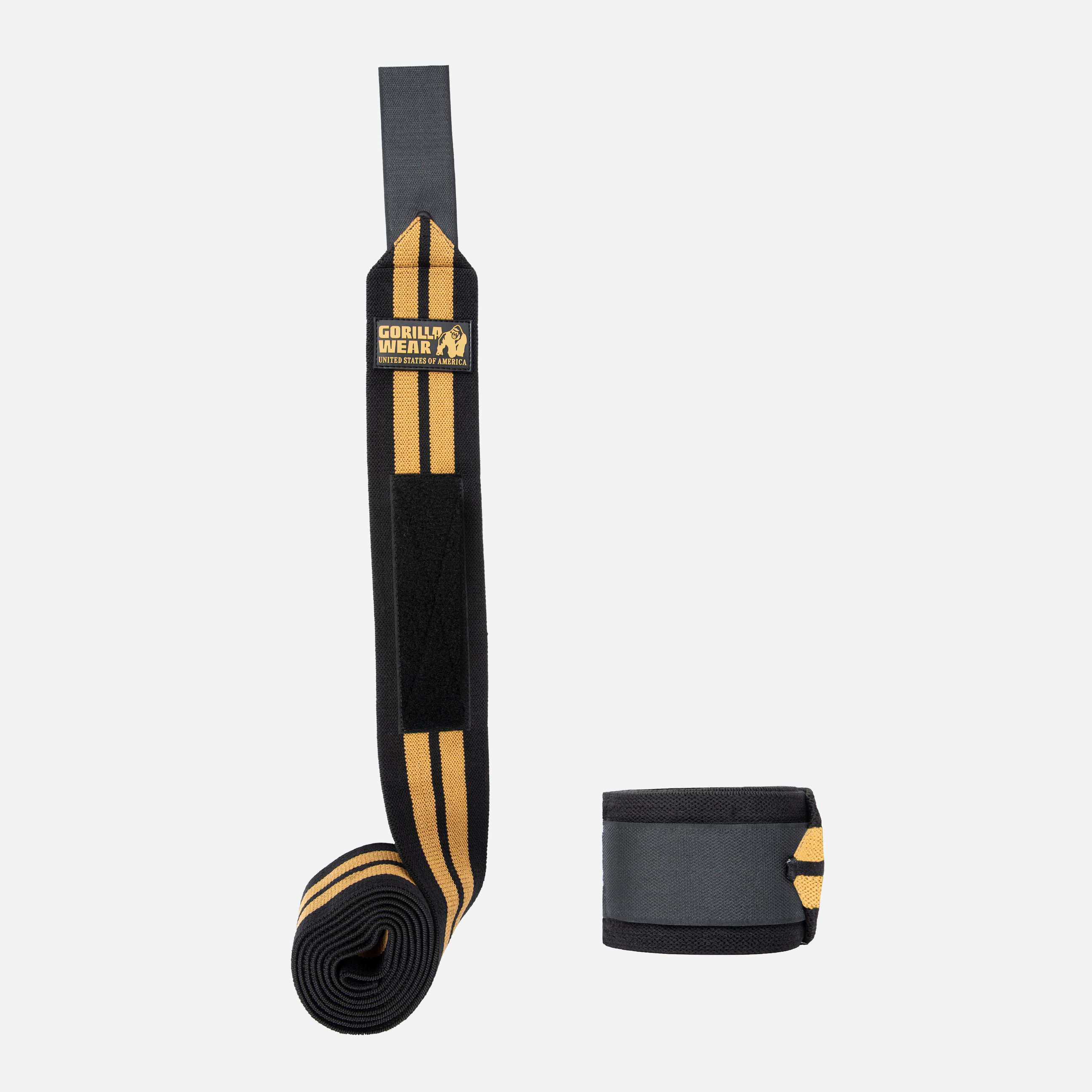 GW Knee Wraps 2,5 m, black/gold - 2
