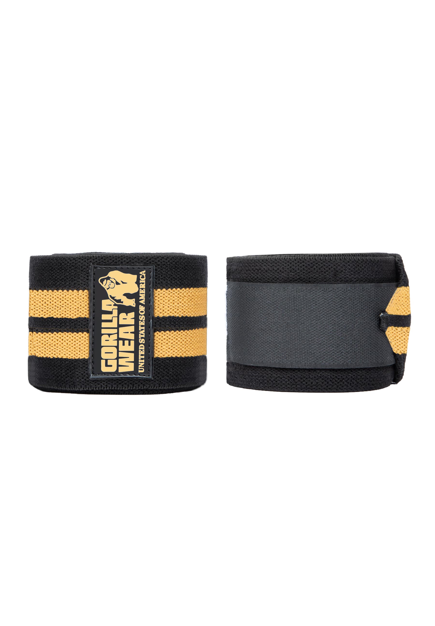 GW Knee Wraps 2,5 m, black/gold - 3