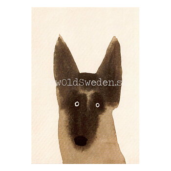 German Shepherd 2019 - Holly Frean - Postcard A6 - 1607
