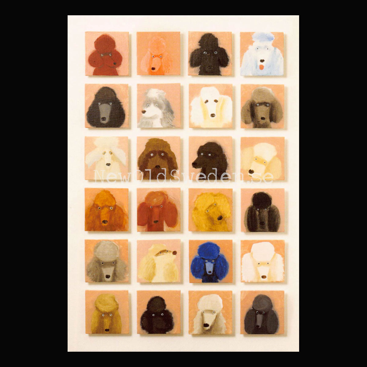 24 Poodles 2019 - Holly Frean - Postcard A6 - 1607