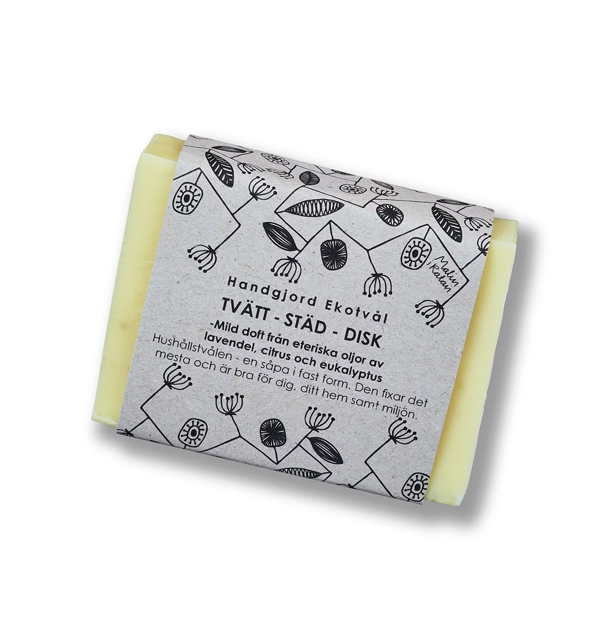 Tvätt-Städ-Disk - mild doft Fast tvål 160g, Malin i ratan