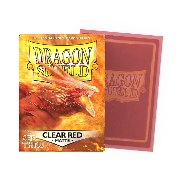 Dragon Shield: Clear Red - Matte Sleeves - Standard Size