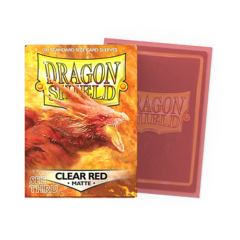 Dragon Shield: Clear Red - Matte Sleeves - Standard Size