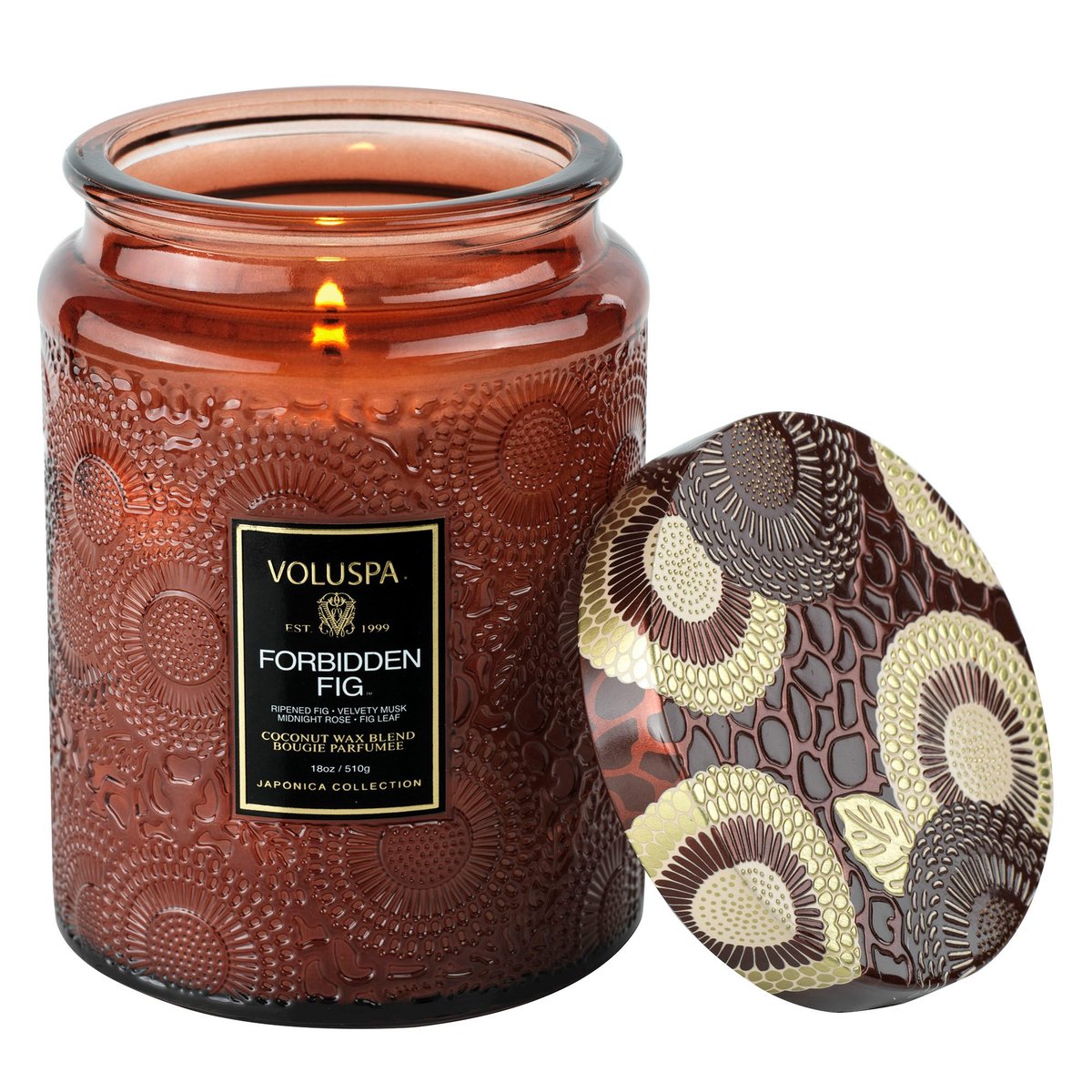 Forbidden Fig Large Glass Jar - Japonica 