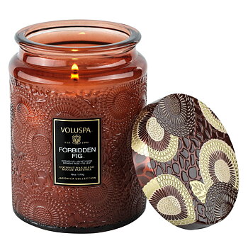 Forbidden Fig Large Glass Jar - Japonica 