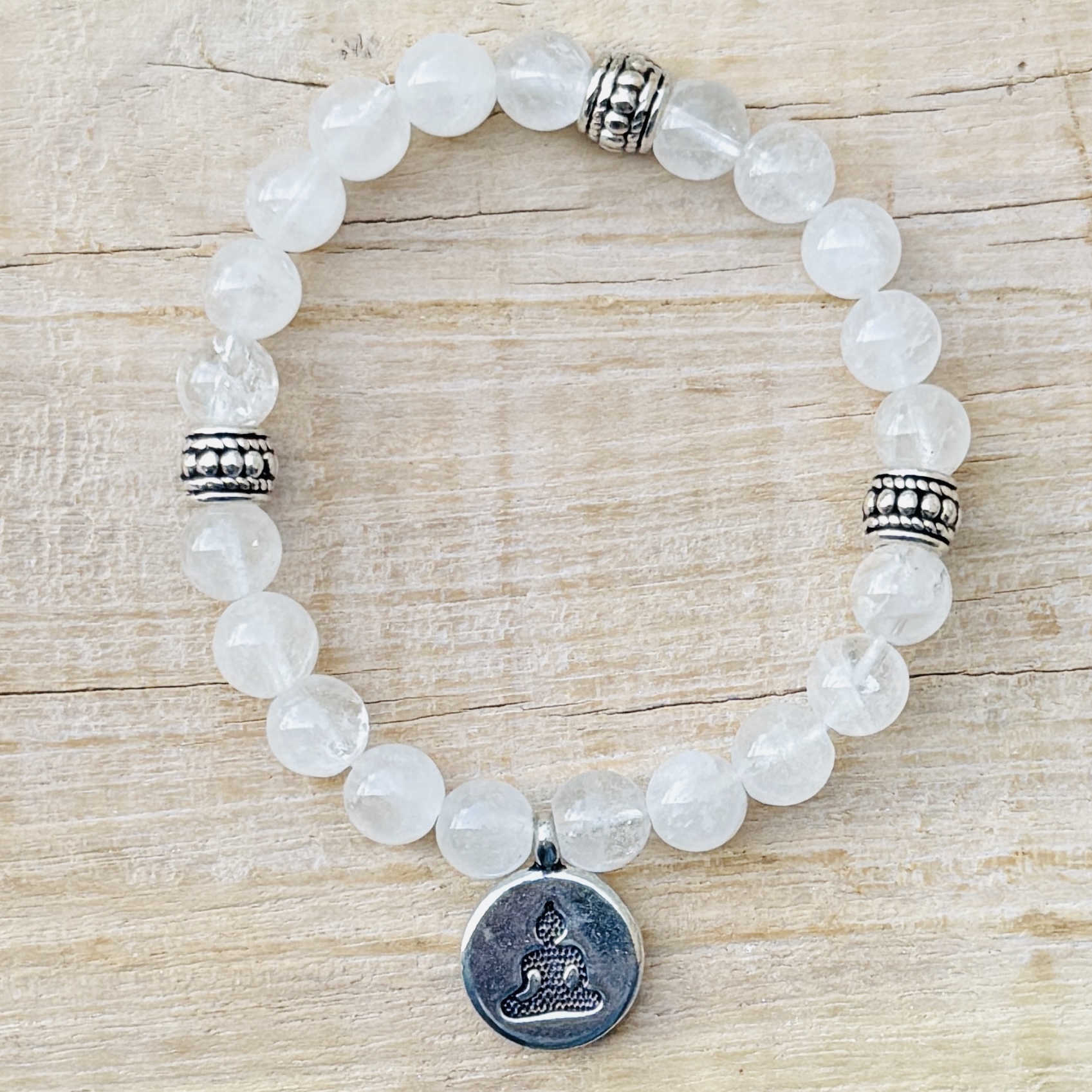 Armband Mala Bergkristall - Buddha