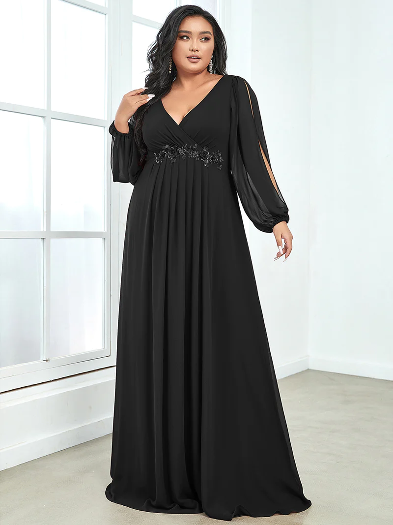 Aftonklänning 70tal stil Plus size (0461-S) - 8