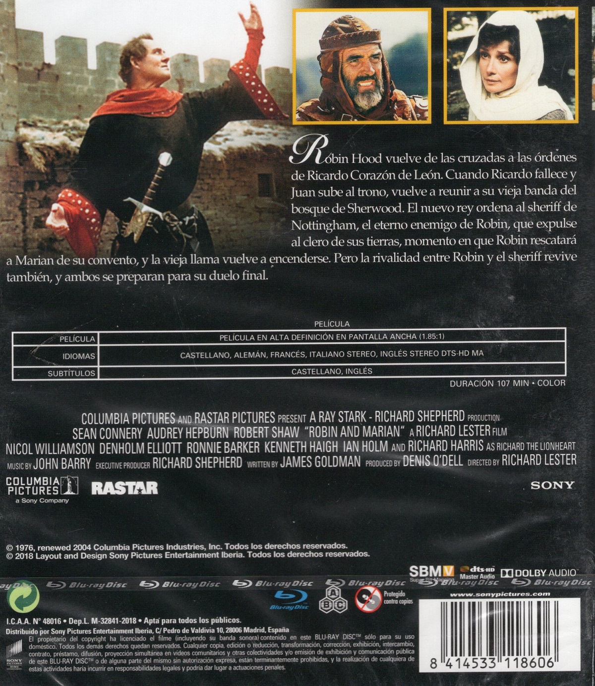 Robin And Marian (ej svensk text) (Blu-ray) - 2