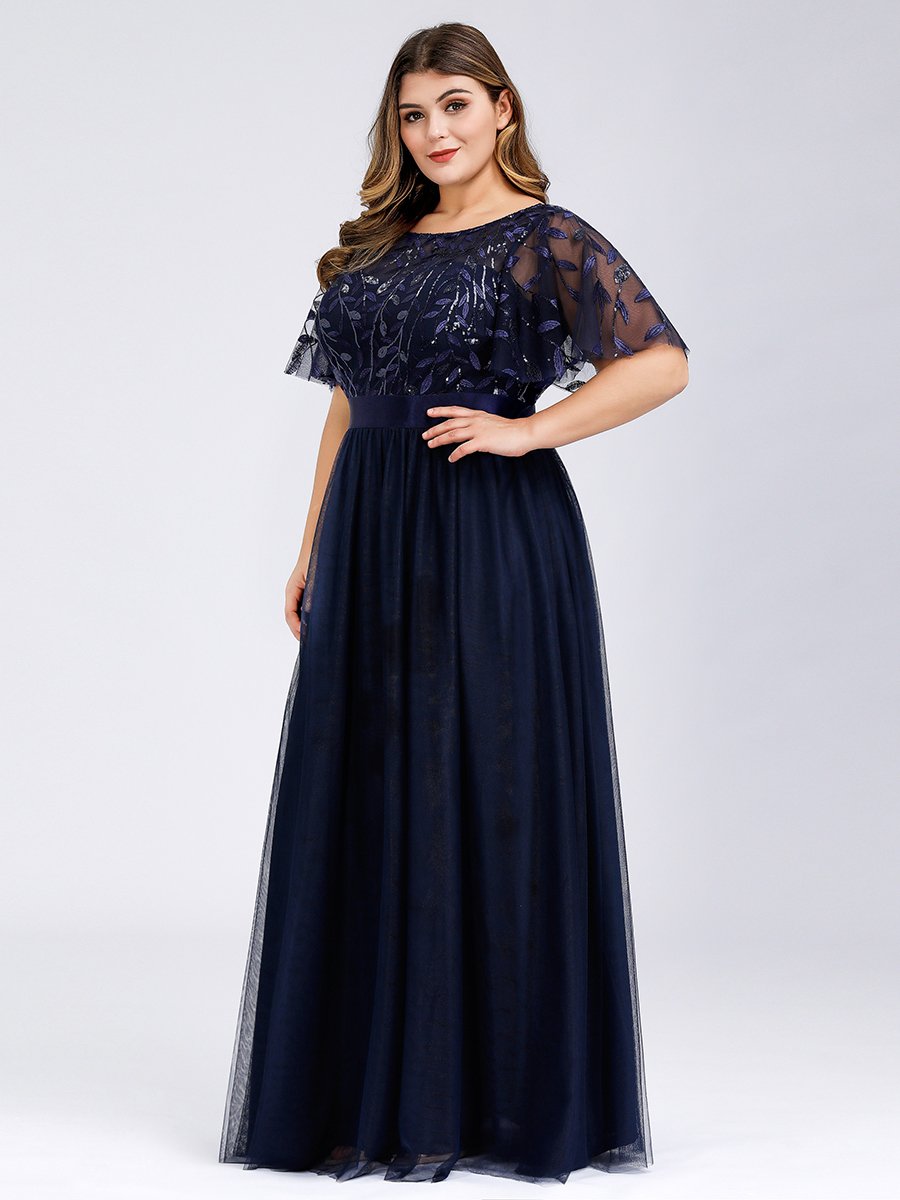 Paljetter och tyll plus size (0904-S) - 7