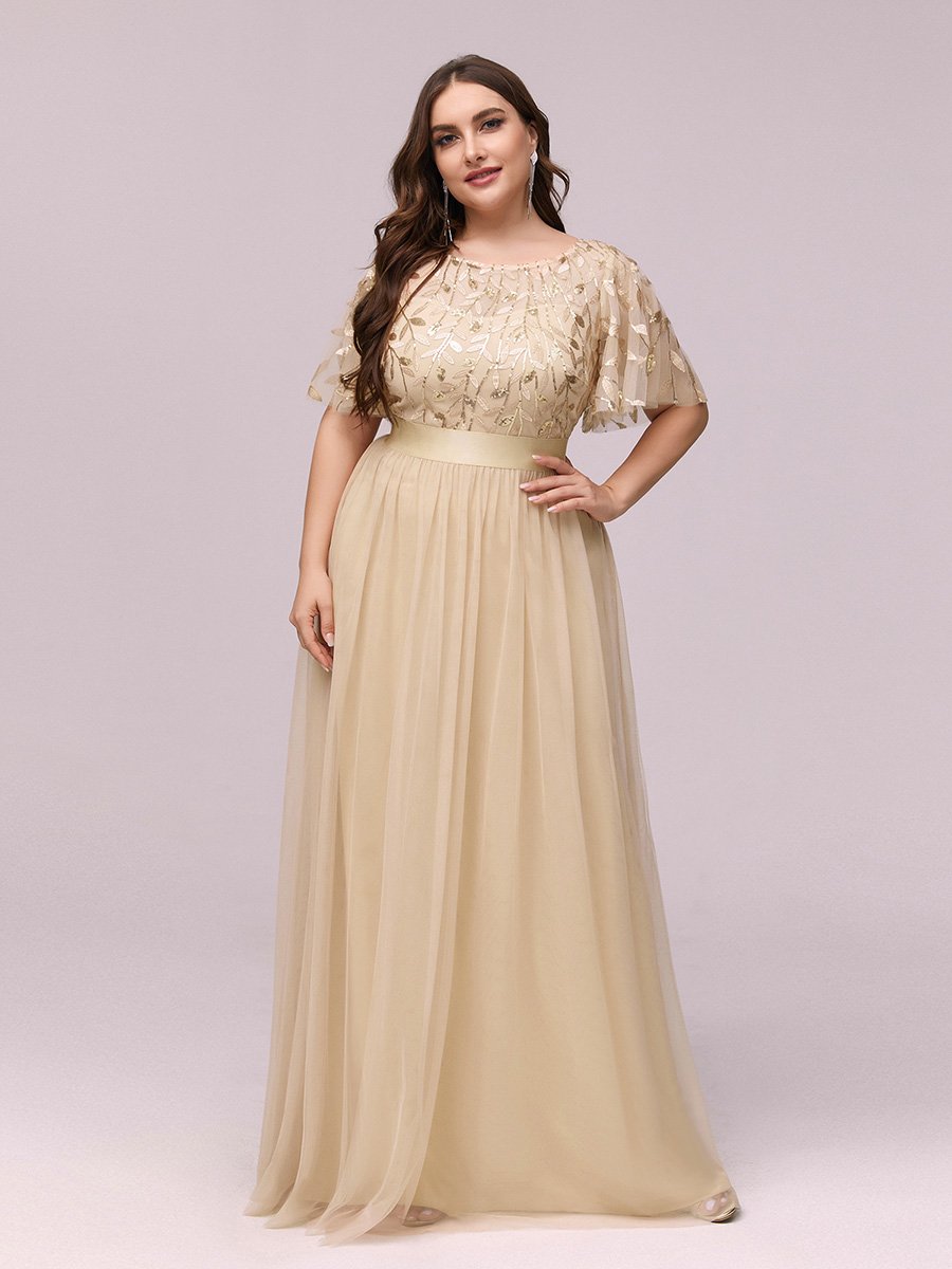 Paljetter och tyll plus size (0904-S)