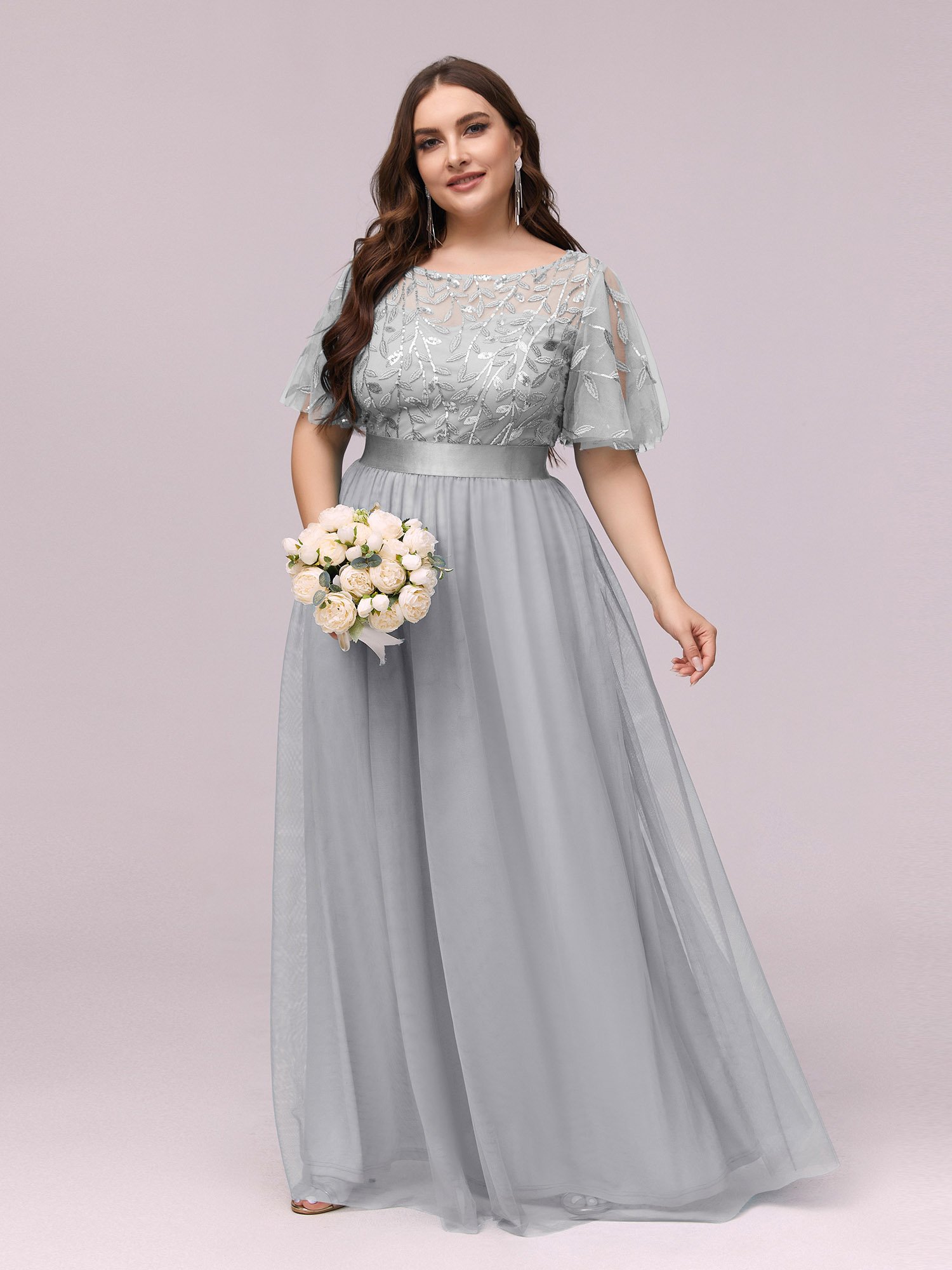 Paljetter och tyll plus size (0904-S) - 3